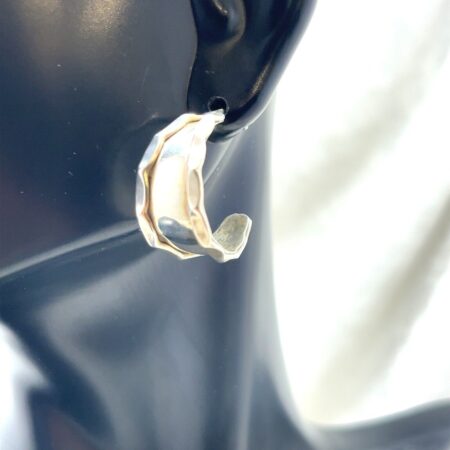 Sterling Silver Demi Hoop Earrings 4.9g