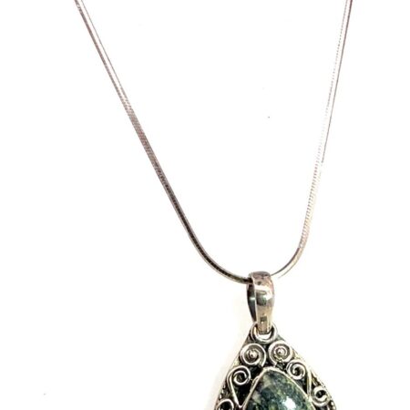 20” .925 Sterling Silver Serpentine Pendant Necklace 11.7g