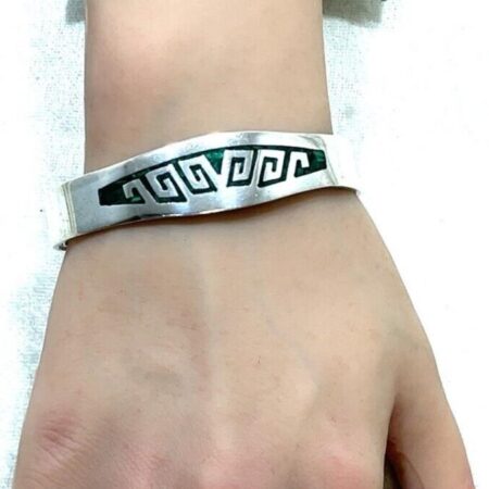 Vintage Mexico, Sterling Silver & Turquoise Cuff Bracelet 30.6g