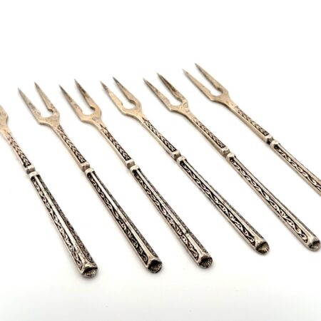 Set of (6) - 800 Silver Cocktail Forks 56g