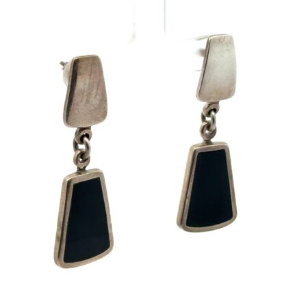 Bernice Goodspeed .925 Sterling Silver & Black Onyx Dangle Earrings, 16.8g