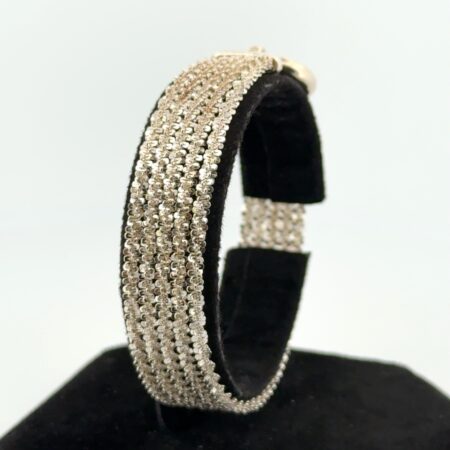 7” Milor Italy 925 Sterling Silver 5-Strand Bracelet 19.3g