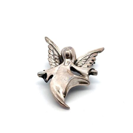 925 Sterling Silver Angel Brooch/Pin/Pendant, 14.3g