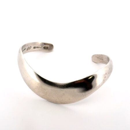 6.75” Taxco Mexico 925 Sterling Silver Wavy Cuff Bracelet 30.6g