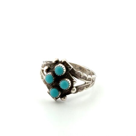 Size: 6 Native American Turquoise 925 Sterling Silver Ring 3.2g