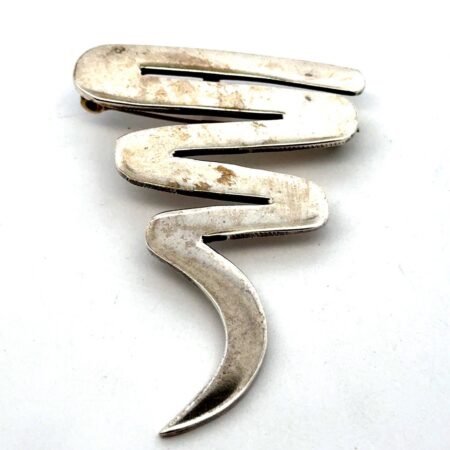 Vintage Taxco .925 Sterling Silver Zig Zag Brooch/Pendant, 16.5g