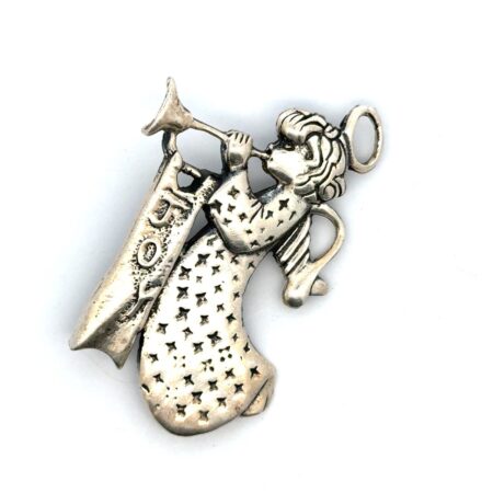 .925 Sterling Silver Angel Joy Pin, 14.8g