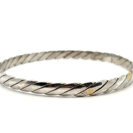 Mexico Sterling Silver Braided Bangle Bracelet 15.0g