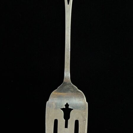 Manchester Silver Co. Pierced Handle Cold Meat Serving Fork Sterling 35.6g