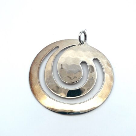 Robert Lee Morris (RLM Studio) 925 Sterling Silver Hammered Swirl Pendant 13.6g