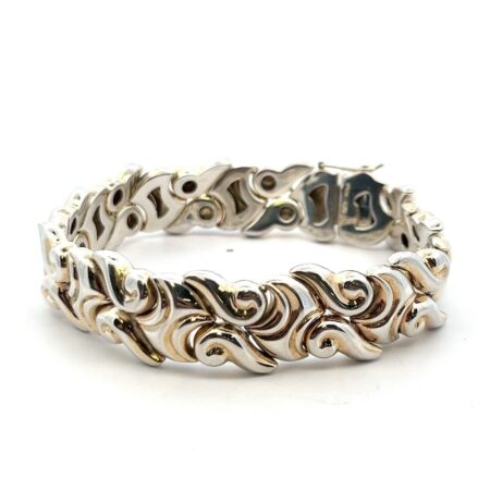 Ross-Simmons 3D Puffy Swirl 925 Sterling Silver Bracelet 36.9g