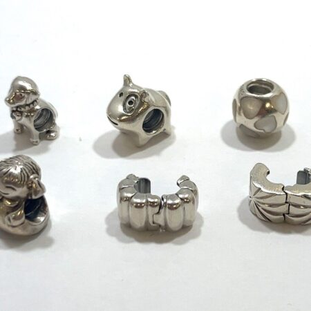 Lot of Six (6) Pandora ALE S925 Charms Sterling Silver