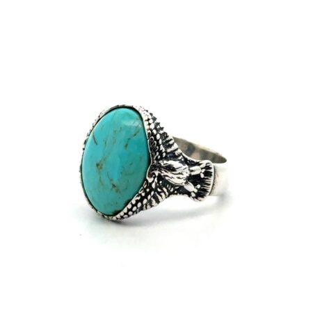 Carolyn Pollack 925 Sterling Silver Turquoise Cabochon Ring Size-11, 11.2g