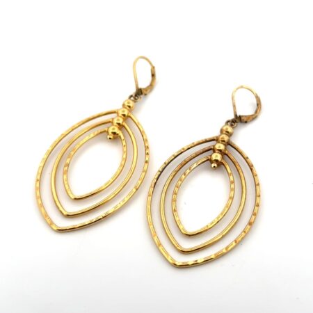 Gold Vermeil 925 Sterling Silver Dangle Earrings 10.1g