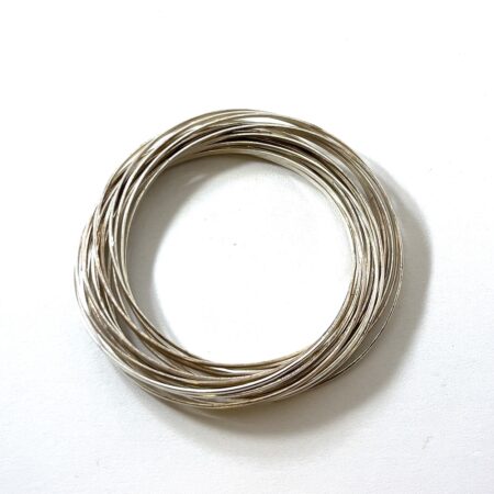 19 Vintage 925 Sterling Silver Interlocking Wire Bangle Bracelets 78.1g