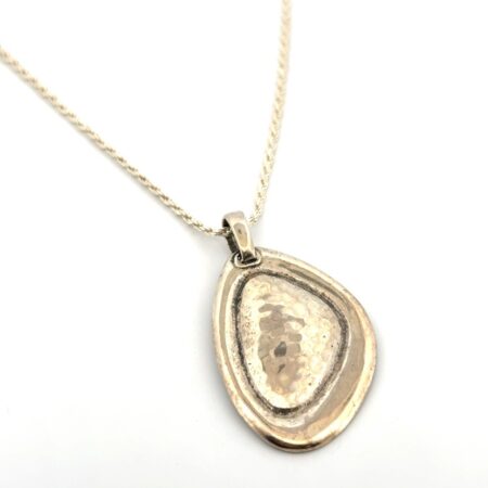 18” Silpada 925 Sterling Silver Hammered Pendant #S1748 Rope Chain Necklace 12g