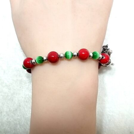 Vintage Sterling Silver Christmas Tree Charm 7" Bracelet 15.3 Grams