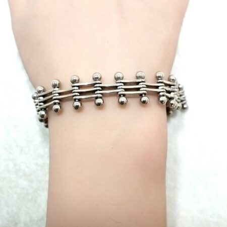 Sterling Silver Bicycle Chain Link 7.5" Bracelet 32.1 Grams