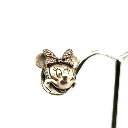 Pandora ALE 925 Sterling Silver, CZ Pink Shimmering Minnie Disney Charm, 3.4g