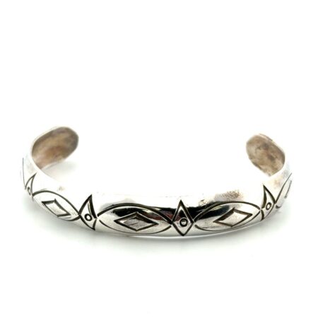 7.5” Vintage 925 Sterling Silver W. Tracy Navajo Cuff Bracelet 15.7g