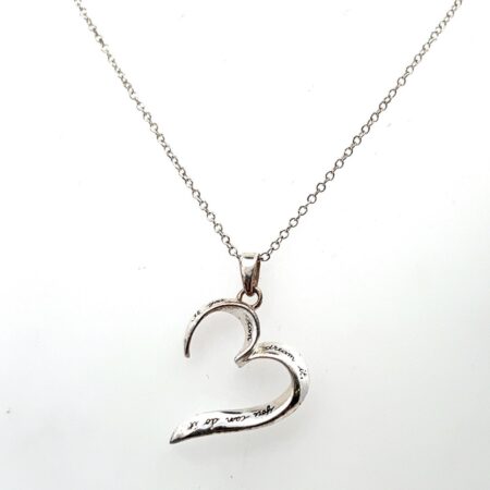 18” 925 Sterling Silver Open Heart Disney Necklace 2.8g