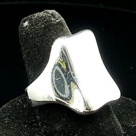Robert Lee Morris 925 Sterling Silver Modernist Rectangle Ring 17.5 Grams Size-8