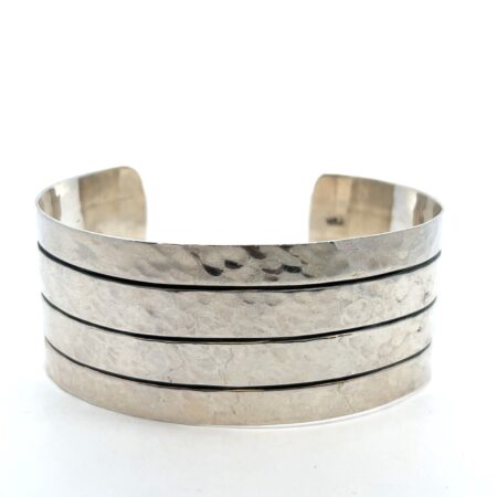 925 Sterling Silver Hammered 6” Cuff Bracelet - 29.9 Grams