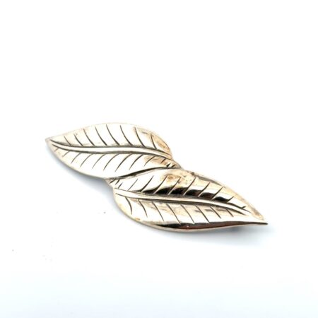 925 Sterling Silver Double Leaf Brooch/Pin 8.9g