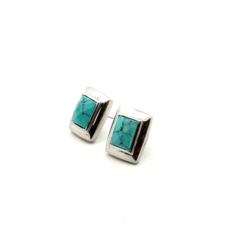 Ross Simon’s .925 Sterling Silver & Turquoise Earring Studs, 8.5g
