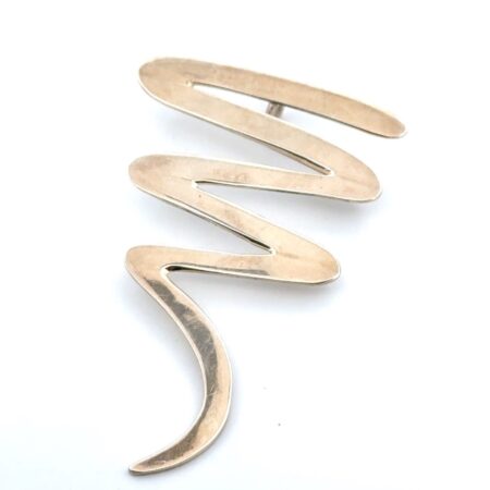 Mexico 925 Sterling Silver Zig Zag Squiggle Brooch/Pin & Pendant 12.1g