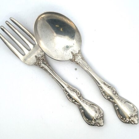 1959 Debussy by Towle Sterling Silver Baby Fork and Spoon 4.25” 38.9g