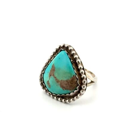 Size: 6.5 James Mason 925 Sterling Silver Natural Turquoise Ring 8.1g
