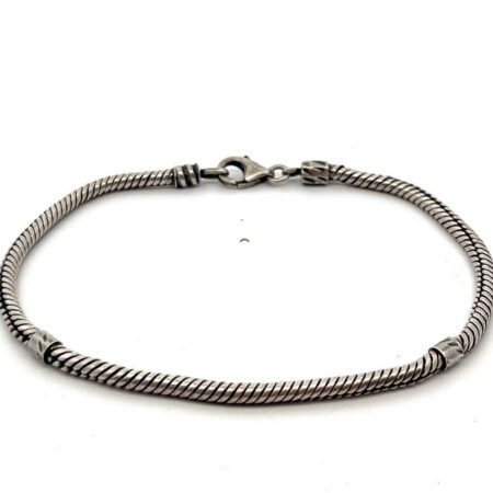 8” 925 Sterling Silver Snake Chain Bracelet w/ Lobster Clasp 11.2g