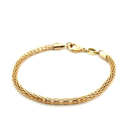 7” x 3mm 18k Gold Filled Open Snake Chain Bracelet 3.5g