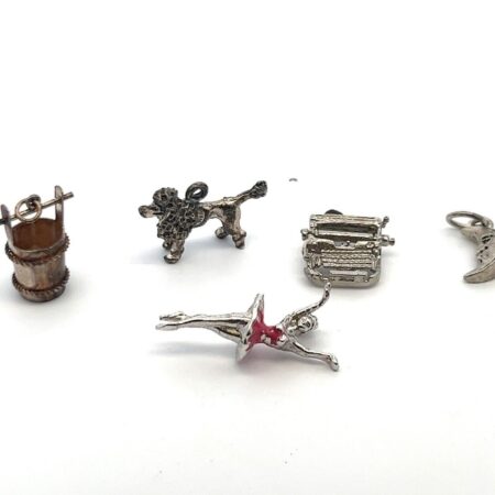 Lot of (5) Assorted Charms - 925 Sterling Silver - Total Weight: 12.3g