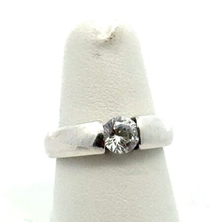 Silpada R1079 .925 Sterling Silver CZ Ring, S-7, 6.1g