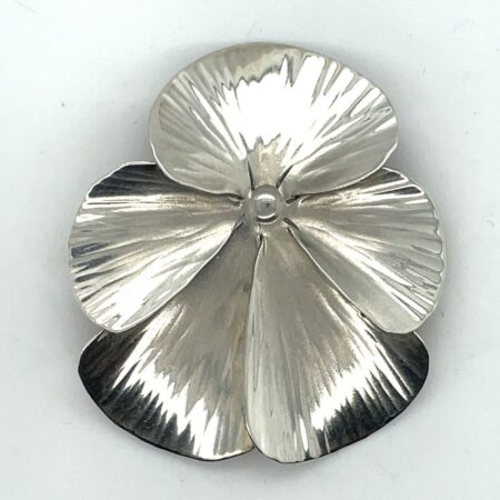 Vintage Sterling Hand Crafted Pansy Flower Pin