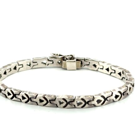 7” Taxco Mexico 925 Sterling Silver Bracelet 29.6g