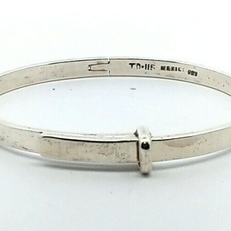 Vintage Mexico 925 Sterling Silver Bangle Bracelet Made In Mexico 20.0 Grams