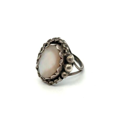 Sharon Cisco .925 Sterling Silver Mother Of Pearl Ring, Size - 4.75, 4.5g