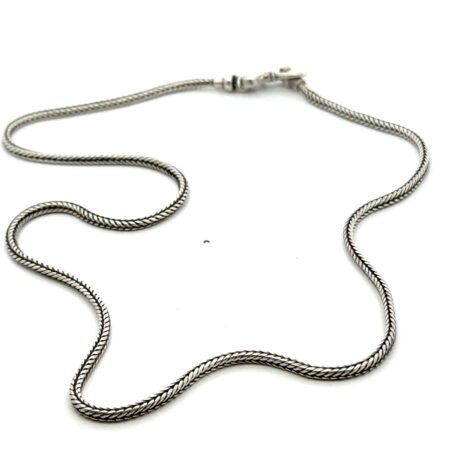21”x2.5mm 925 Sterling Silver Snake Chain, Hook Clasp, 22.7g