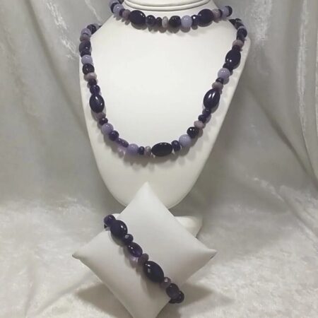 Carolyn Pollack Amethyst Necklace And Bracelet