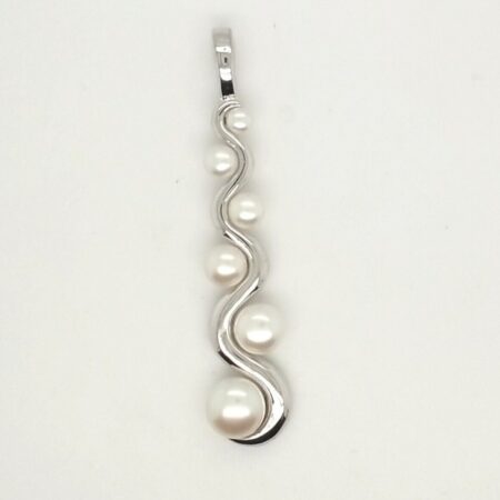 Sterling Silver And Imitation Pearl Pendant
