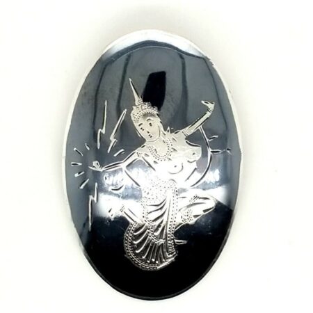 Small Nielloware Sterling Silver Pin Made in Siam