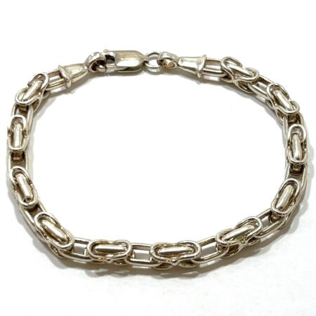 925 Sterling Silver Byzantine 7.5” Bracelet 14.9 Grams
