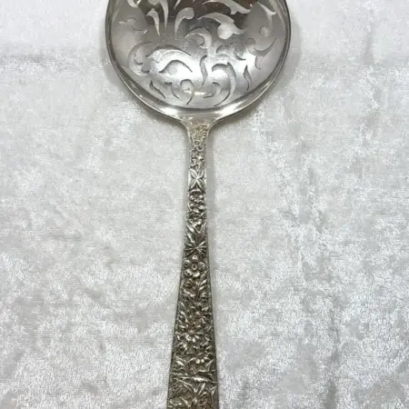 Antique S. Kirk & Son Co. Repousse Sterling Silver Pierced Pea Server - 110.0 G