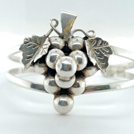 Vintage 1970's Mexican Sterling Silver Grape Cluster Bracelet