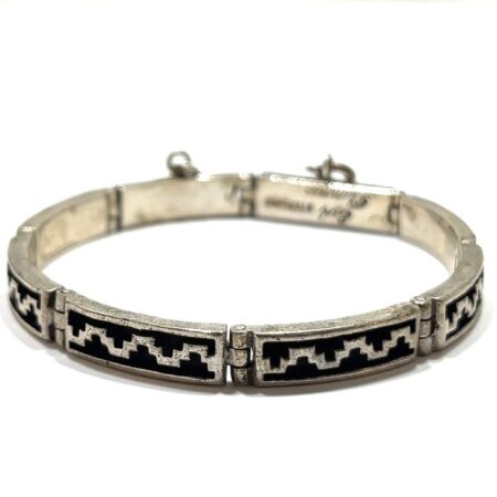 7” Earl Plummer 925 Sterling Silver Bar Link Bracelet w/ Safety Clasp 20.8g