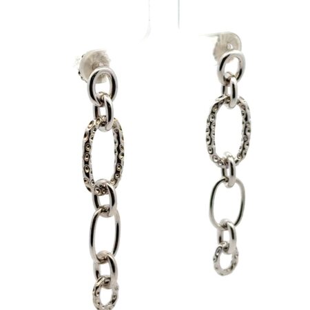 .925 Sterling Silver Charlotte Chain Link Drop 10.7g
