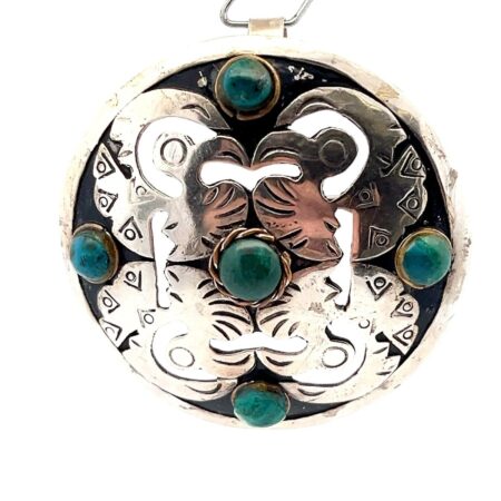 Vintage Sterling Silver and Turquoise Pin/Pendant
